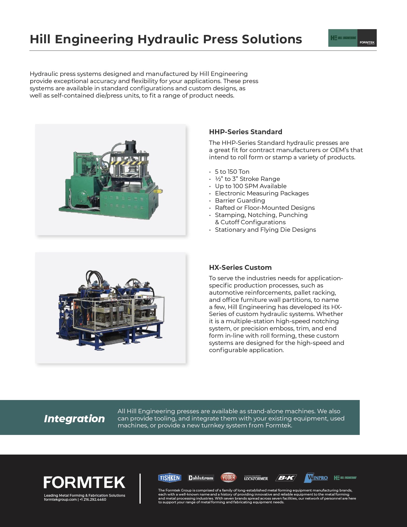Brochure: Hill Engineering Hydraulic Press Solutions - Formtek